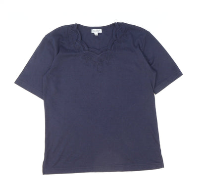 Womens UK Size S Paramour Blue Basic T-Shirt