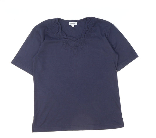 Womens UK Size S Paramour Blue Basic T-Shirt