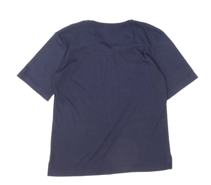 Womens UK Size S Paramour Blue Basic T-Shirt