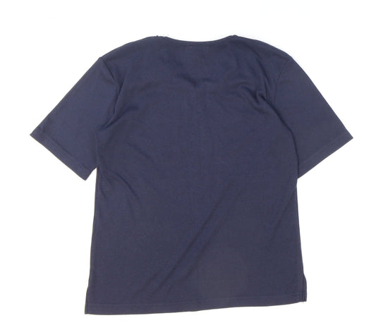 Womens UK Size S Paramour Blue Basic T-Shirt
