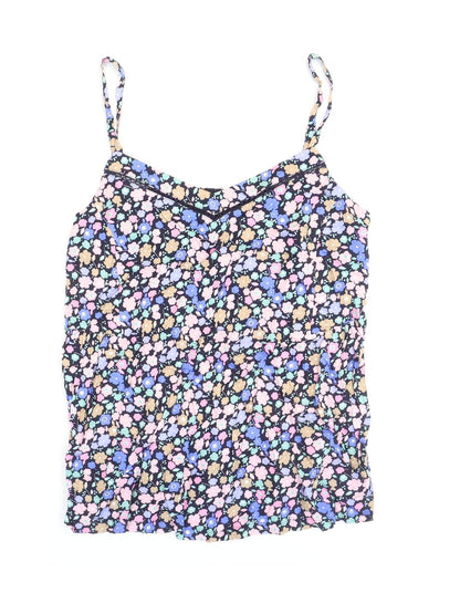 Marks and Spencer Womens Multicoloured Floral Viscose Camisole Blouse Size 8 V-Neck
