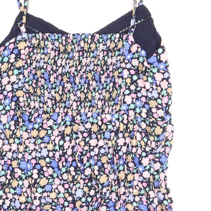 Marks and Spencer Womens Multicoloured Floral Viscose Camisole Blouse Size 8 V-Neck