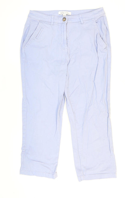Capsule Womens Blue Cotton Cropped Jeans Size 8 L20 in Regular Zip