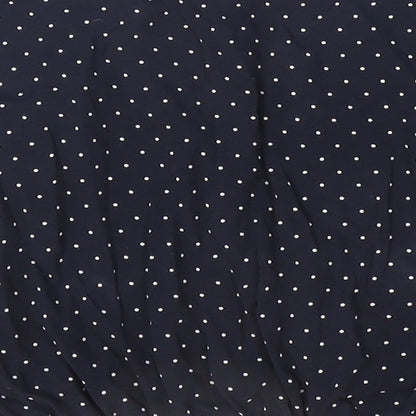 Womens UK Size 4 Zara Blue Cropped Blouse