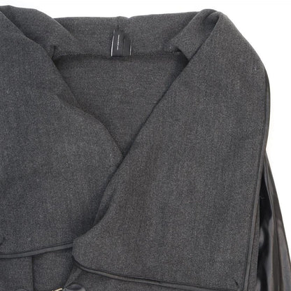Izabel London Womens Grey Jacket Size 10 Buckle - Faux leather