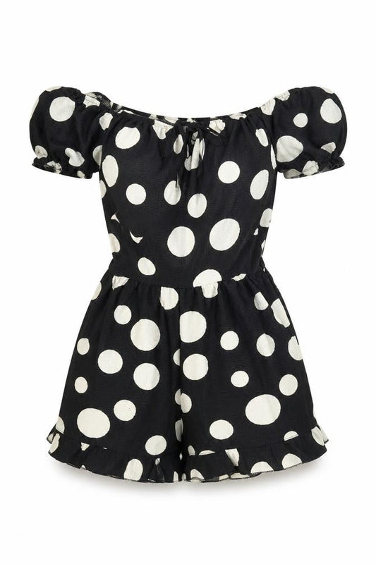 Womens UK Size 4 Miss Selfridge One-Piece Black Playsuit