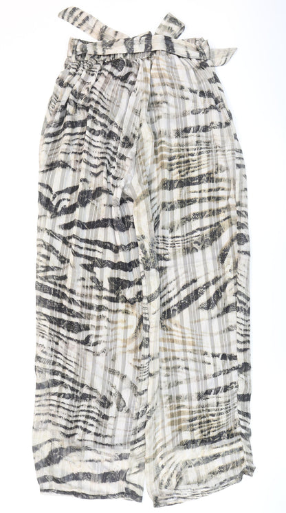Feelhoo Womens Multicoloured Animal Print Polyester Windbreaker Trousers Size S L30 in Regular Tie
