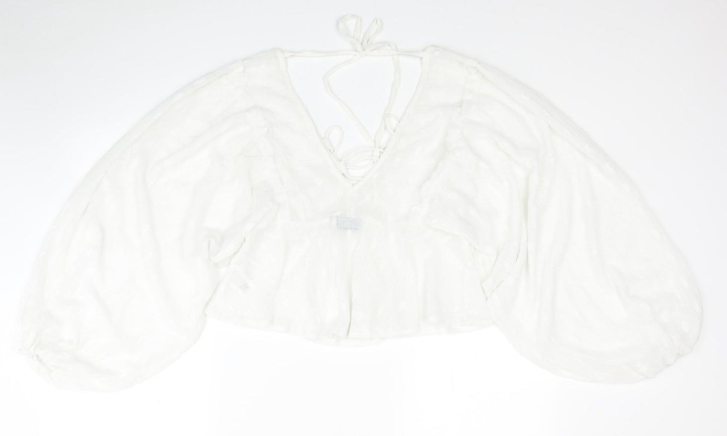 Womens UK Size 6 ASOS White Basic Blouse