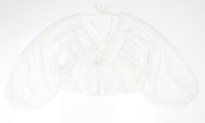 Womens UK Size 6 ASOS White Basic Blouse