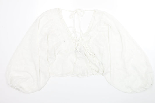 Womens UK Size 6 ASOS White Basic Blouse