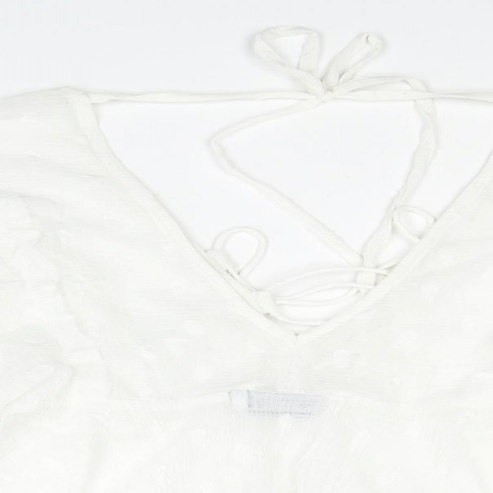 Womens UK Size 6 ASOS White Basic Blouse