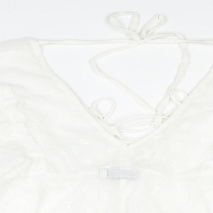 Womens UK Size 6 ASOS White Basic Blouse