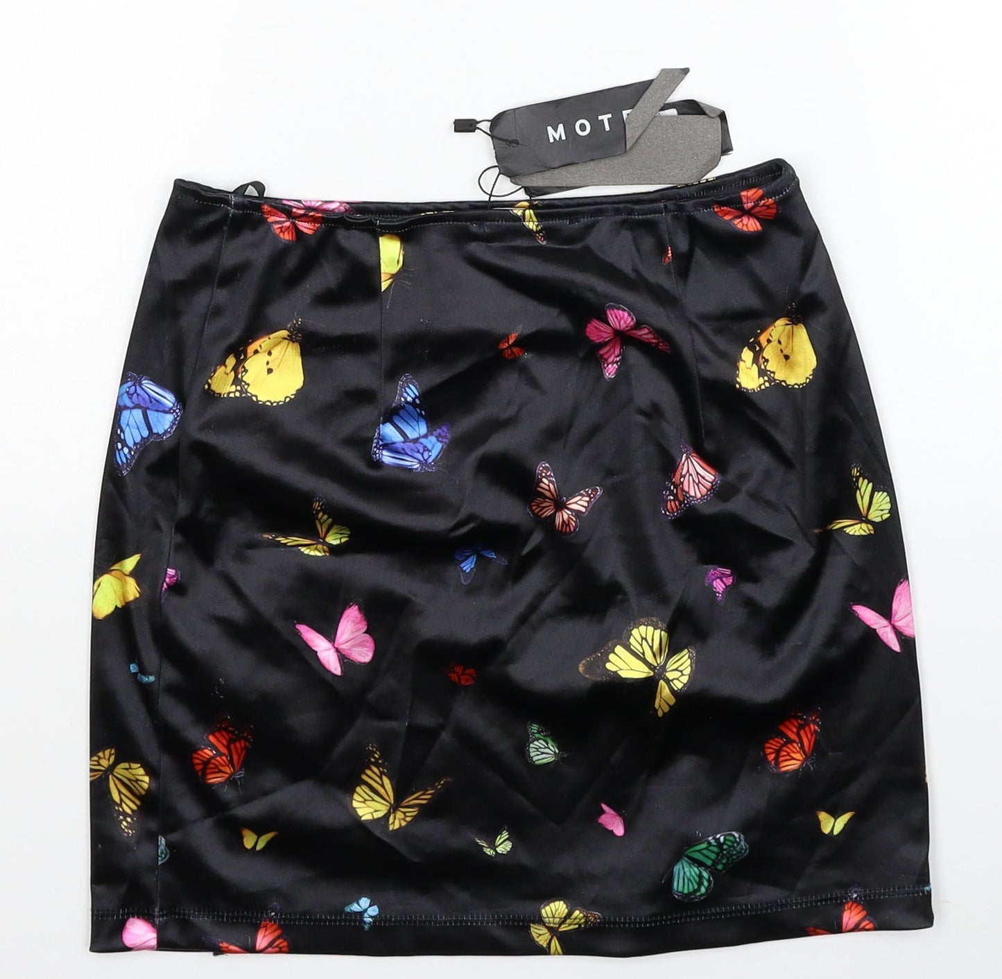 Motel Womens Black Geometric Polyester Mini Skirt Size S - Butterflies
