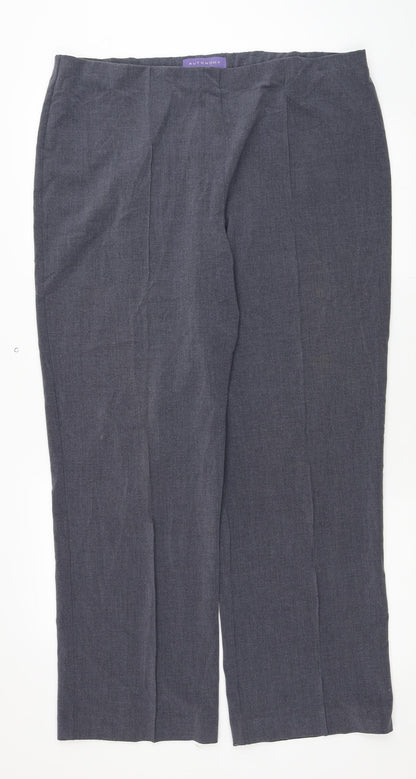 Autonomy Womens Grey Polyester Trousers Size 18 L28 in Regular