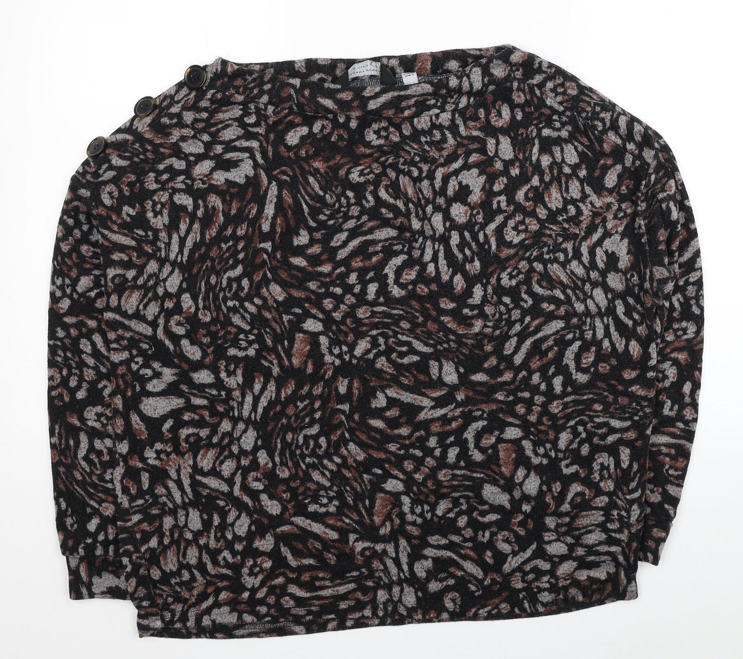 Womens UK Size 12 Dorothy Perkins Black Basic Blouse