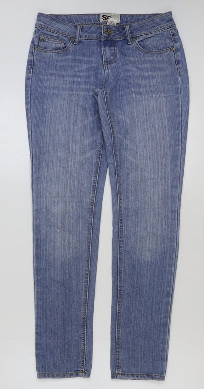 SO Womens Blue Cotton Skinny Jeans Size 30 in L31 in Regular Button