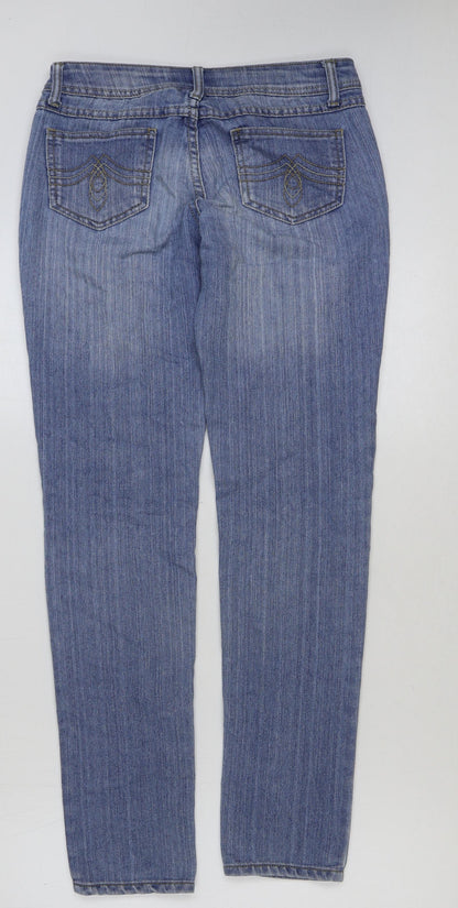 SO Womens Blue Cotton Skinny Jeans Size 30 in L31 in Regular Button