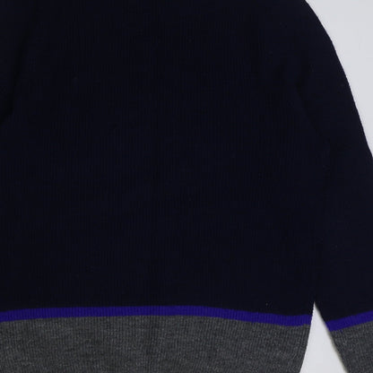 Marks and Spencer Mens Multicoloured Round Neck Polyester Pullover Jumper Size M