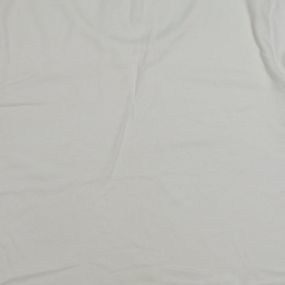 Womens UK Size 14 Poppy White Basic T-Shirt