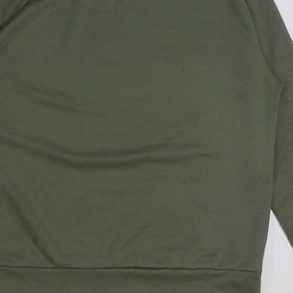 Feeling Womens Green Polyester Pullover Sweatshirt Size M Pullover - Vogue