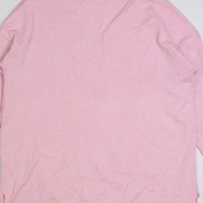 Grecelle Womens Pink V-Neck Acrylic Pullover Jumper Size S