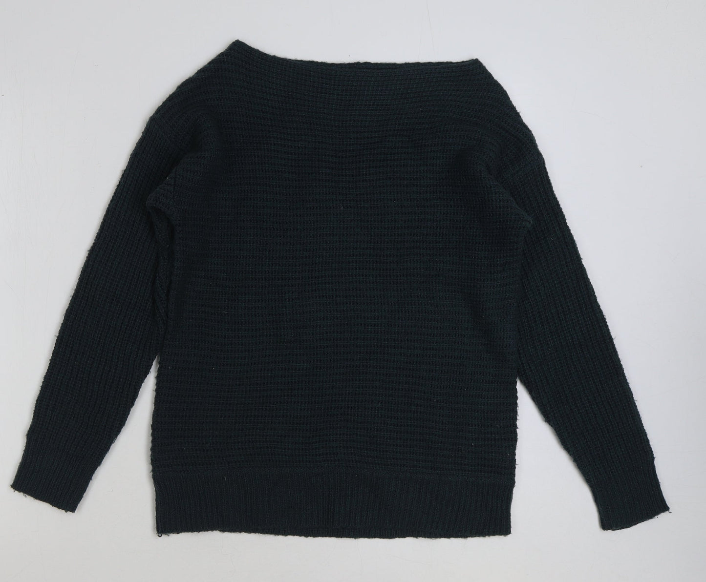 Primark Womens Green Scoop Neck Acrylic Pullover Jumper Size 8