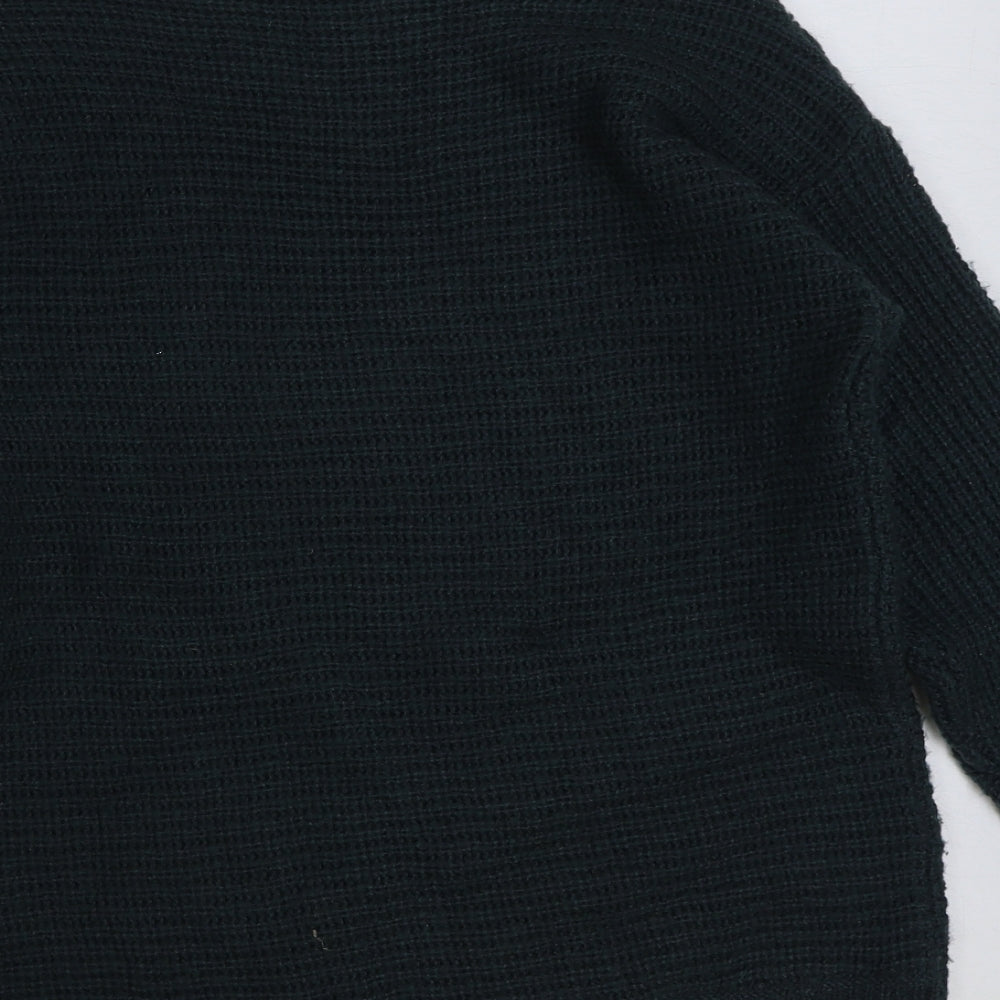 Primark Womens Green Scoop Neck Acrylic Pullover Jumper Size 8