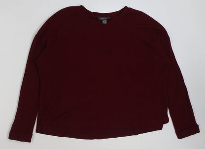 Primark Womens Red Polyester Basic T-Shirt Size M Round Neck - Ribbed