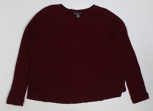 Primark Womens Red Polyester Basic T-Shirt Size M Round Neck - Ribbed