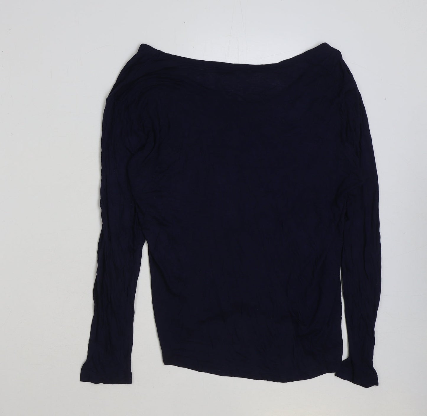 Womens UK Size L Zara Blue Basic T-Shirt