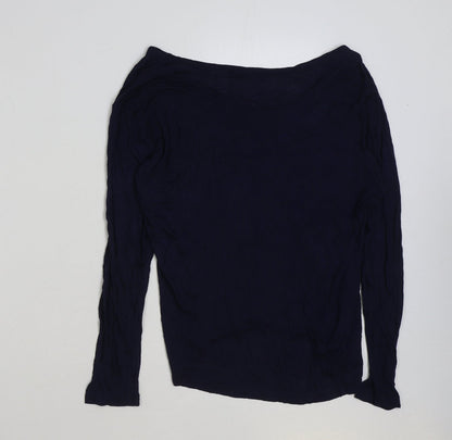 Womens UK Size L Zara Blue Basic T-Shirt