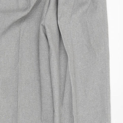 Emma Womens Grey Polyester Trousers Size 12 L26 in Regular