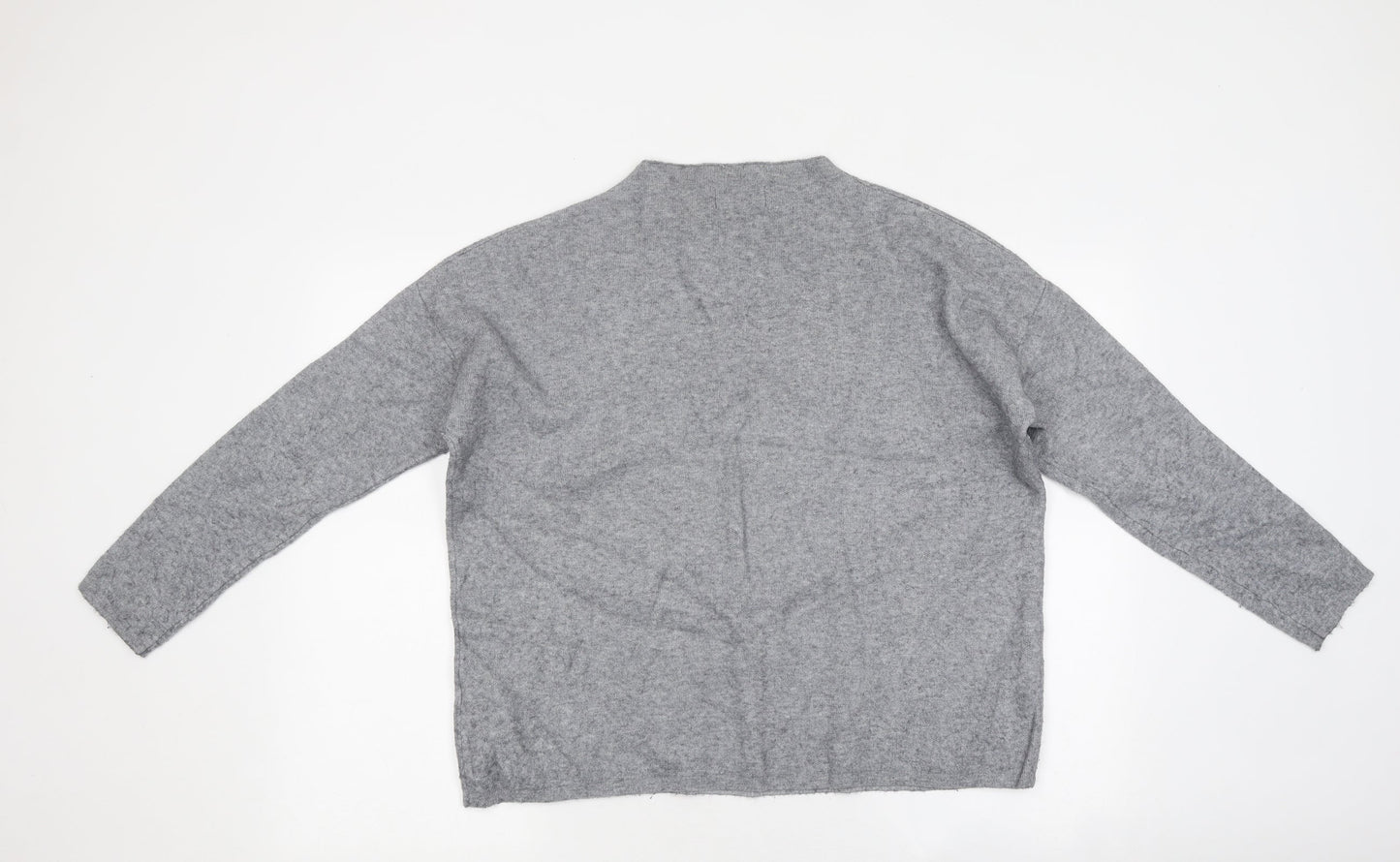 TU Womens Grey Round Neck Polyester Pullover Jumper Size 14