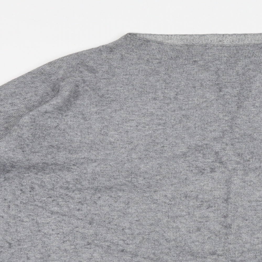 TU Womens Grey Round Neck Polyester Pullover Jumper Size 14