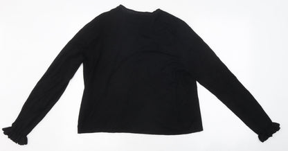 Womens UK Size L Preworn Black Cardigan Jumper
