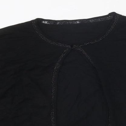 Womens UK Size L Preworn Black Cardigan Jumper