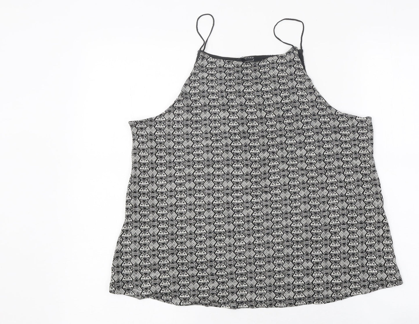 Womens UK Size 16 New Look Black Camisole Tank