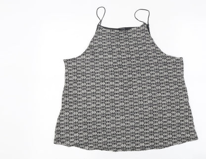 Womens UK Size 16 New Look Black Camisole Tank