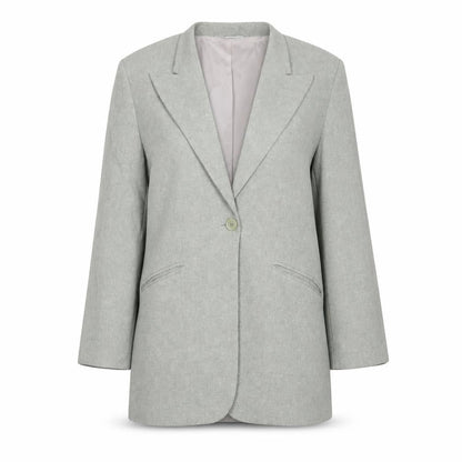 Positiv Womens Grey Jacket Blazer Size 36 Button - Collared