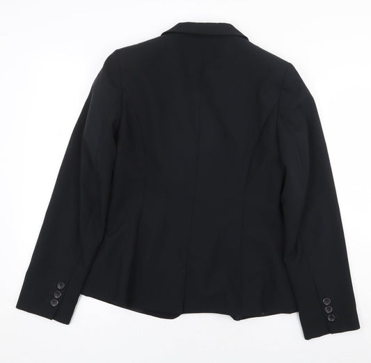 BHS Womens Black Polyester Jacket Suit Jacket Size 12