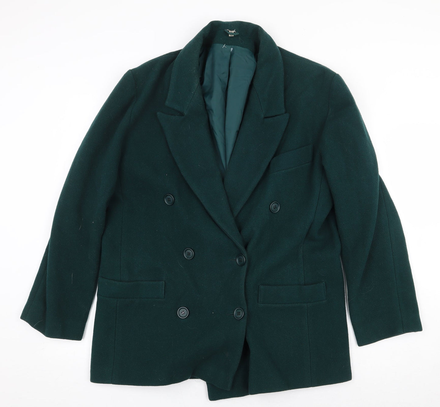 House of Fraser Womens Green Jacket Size 12 Button