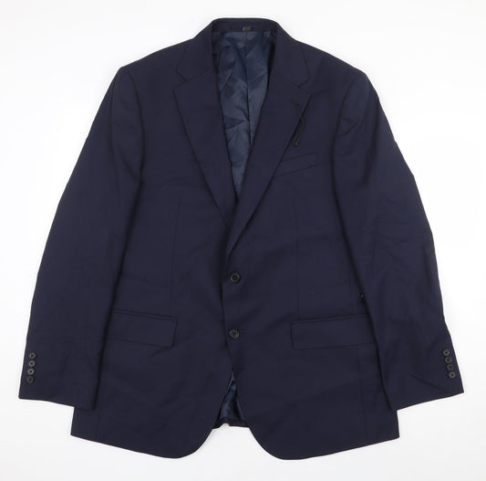 Mens UK Size 44 Marks and Spencer Regular Blue Suit Jacket