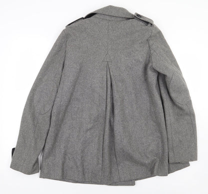 Womens UK Size 10 Topshop Grey Trench Coat