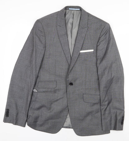 Mens UK Size 36 Burton Regular Grey Suit Jacket