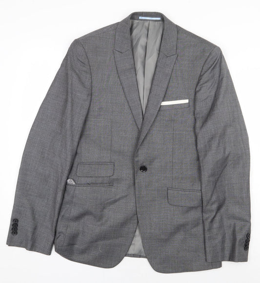 Mens UK Size 36 Burton Regular Grey Suit Jacket