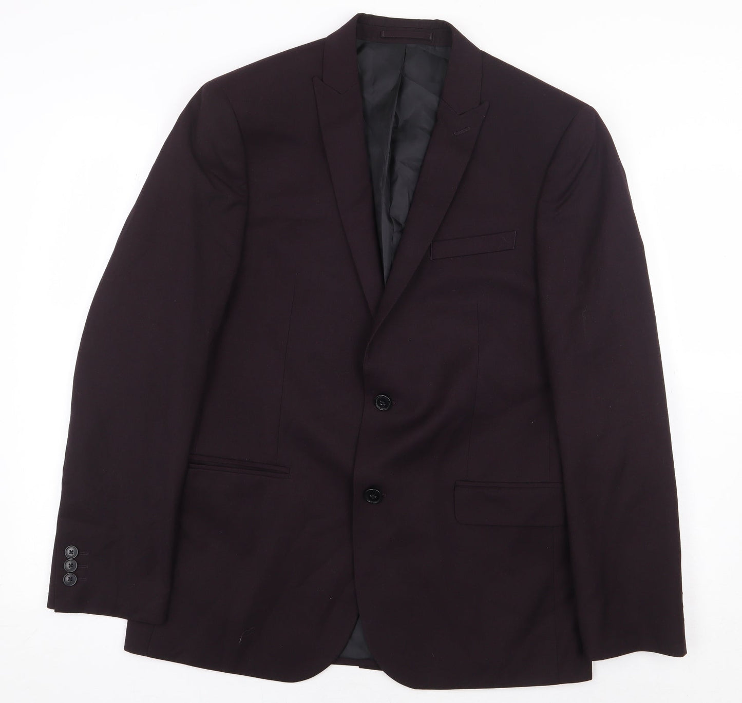 F&F Mens Red Polyester Jacket Blazer Size 40