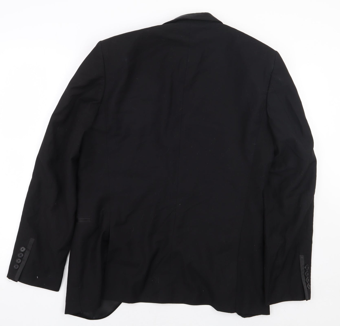 NEXT Mens Black Polyester Jacket Suit Jacket Size 38