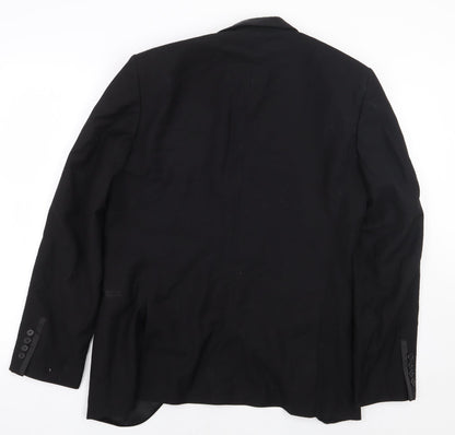 NEXT Mens Black Polyester Jacket Suit Jacket Size 38