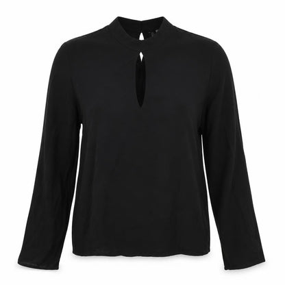 Womens UK Size 8 Divided Black Basic Blouse