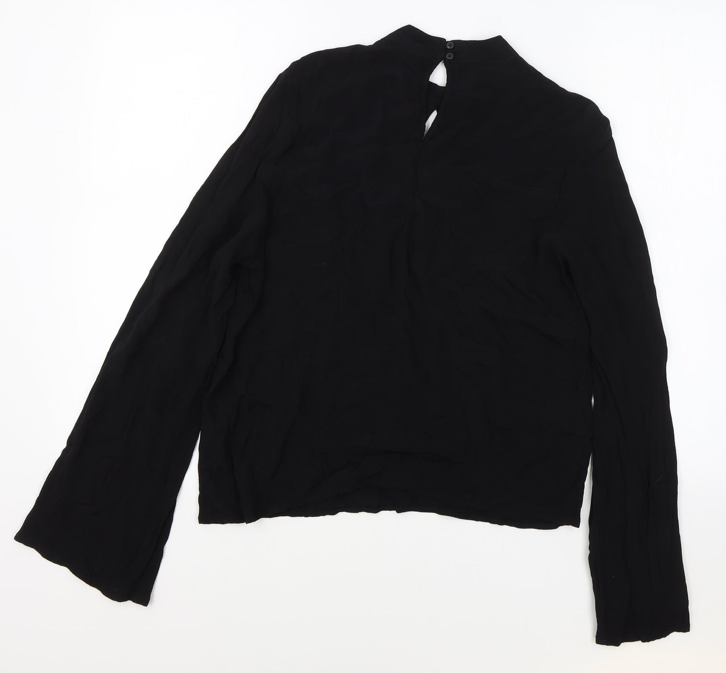 Womens UK Size 8 Divided Black Basic Blouse